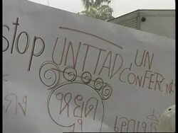THAILAND: U-N-C-T-A-D MEETS WITH PROTEST (2) News Clip