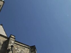 Pan Left Shot St Bartholomews Cathedral Pilsen West Bohemia Czech Republic Stock Footage