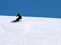 HD: Zoom, Snowboarder Extreme Carving Stock Footage