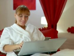 HD DOLLY: Internet Credit Card Payment Stock Footage