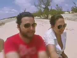 Buggy drive along the beach Stock Footage