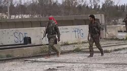 CLEAN : US backed forces at the entrance of Syria's Tabqa dam News Clip