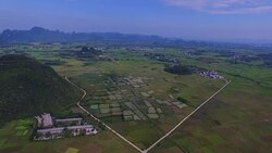 Karst area of the sunset. Stock Footage