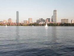 Back Bay in Boston Stock Footage