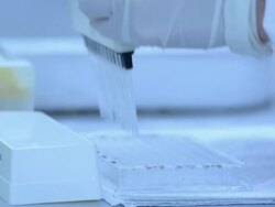 Scientist and bio lab experiment Stock Footage