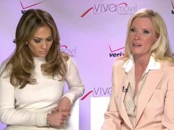 INTERVIEW - Jennifer Lopez, Marni Walden on partnering at Verizon Wireless Press Conference Announcing Viva Movil by Jennifer Lopez Stock Footage