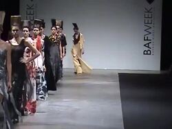 Models on the runway at Buenos Aires Fashion Week on February 22, 20110, in Buenos Aires, Argentina. (Footage by Meche Marmol/LatinContent/Getty Images) Stock Footage