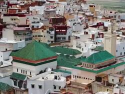 Moulay Idriss cityscape Stock Footage