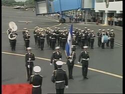 NICARAGUA: SPANISH PREMIER AZNAR ARRIVES FOR WIDE RANGING TALKS News Clip