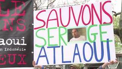 CLEAN : Paris rally for Frenchman sentenced to death in Indonesia News Clip