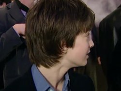 Daniel Radcliffe speaking to press at the premiere of Harry Potter and the Philosopher's Stone. News Clip