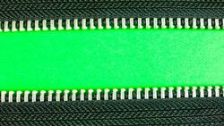 Zipper on green screen. Stock Footage
