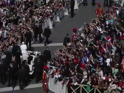 B-ROLL - Pope Francis Conducts The Palm Sunday Celebrations In St Peter's Square at St. Peter's Square on March 24, 2013 in Vatican City, Vatican. (Footage by Giulio Origlia/Getty Images) Stock Footage