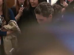 Cast of The Suite Life on Deck at World of Disney in New York Stock Footage