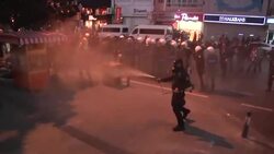 Police use tear gas to disperse protesters angered by govt's failure to aid Kurds in Kobani News Clip