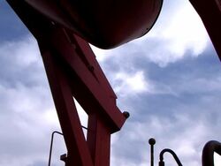 Life boat crane Stock Footage