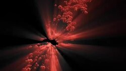 Blood cells twist and turn to form a DNA string. Stock Footage