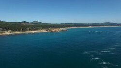 Aerial Oregon Newport Beach Stock Footage