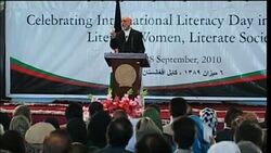 President urges Afghans to decry violence in emotional speech News Clip