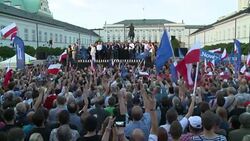 CLEAN : Thousands protest Supreme Court reform passed by Polish parliament News Clip