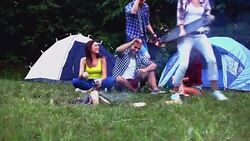 friends in nature Stock Footage