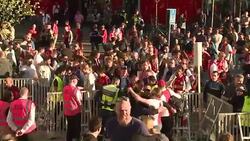 CLEAN : Manchester United fans rally for game after terror attack News Clip