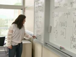 HD: French Language Teacher At Work Stock Footage