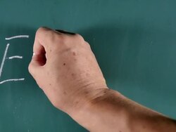 Handwriting on blackboard Stock Footage