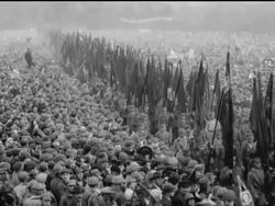 Communist demonstration in Berlin Stock Footage