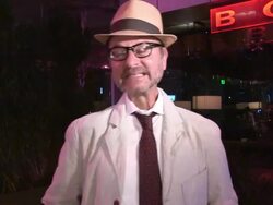 Fisher Stevens on PETA reward for men kicking a squirrel into the Grand Canyon at Boa West Hollywood Stock Footage