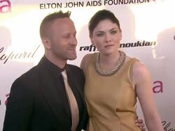 Jodi Lyn O'Keefe (R) at the 19th Annual Elton John AIDS Foundation Academy Awards Viewing Party at West Hollywood CA. (Footage by WireImage Video/GettyImages) Stock Footage