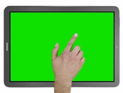 Touchscreen gestures. Male Hand. Stock Footage