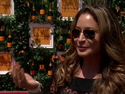 INTERVIEW - Tracy Taylor of Net-A-Porter on what her company does, on her favorite trend this summer The Sixth-Annual Veuve Clicquot Polo Classic In Support Of Liberty State Park Stock Footage