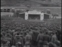 Marilyn Monroe visits troops in Korea Stock Footage