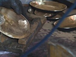 Blacksmith makes the workpiece Stock Footage
