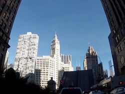 Driving shot through downtown Chicago News Clip
