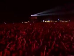 W/S EXT Concert Crowd Night Stock Footage