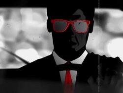 Cool comic book hero is driving a car. Stock Footage