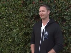 Jim Parrack at The Museum Of Contemporary Art, Los Stock Footage