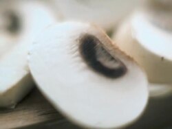 Mushrooms ready to be cooked Stock Footage