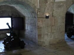 Belem, tower of Belem, tower of Saint Vincent,  Interior view of the tower, along the Tagus river Stock Footage