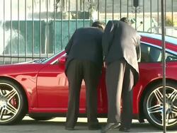 Michael Jackson Private Viewing For Invited Guests At Forest Lawn Cemetery Stock Footage