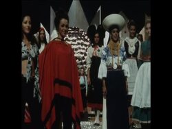 SYND 26 11 69 MISS  WORLD  CONTESTANTS IN NATIONAL COSTUMES Instructional Video