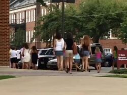 Girls on Campus Stock Footage