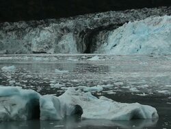 Tide Water Glacier in the Evening Stock Footage