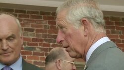 The Prince of Wales visits Abraham Moon and Sons' vertical woollen mill. News Clip