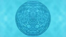 Blue water ripples in a sphere. Stock Footage