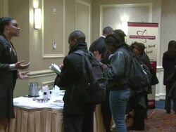 New York City Job Fair Stock Footage