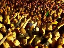 W/S EXT Concert Crowd Festival Night Stock Footage