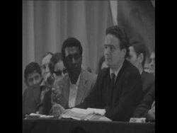 SYND 7 12 67 US CIVIL RIGHTS ACTIVIST STOKELY CARMICHAEL SPEAKING IN PARIS AGAINST VIETNAM WAR News Clip